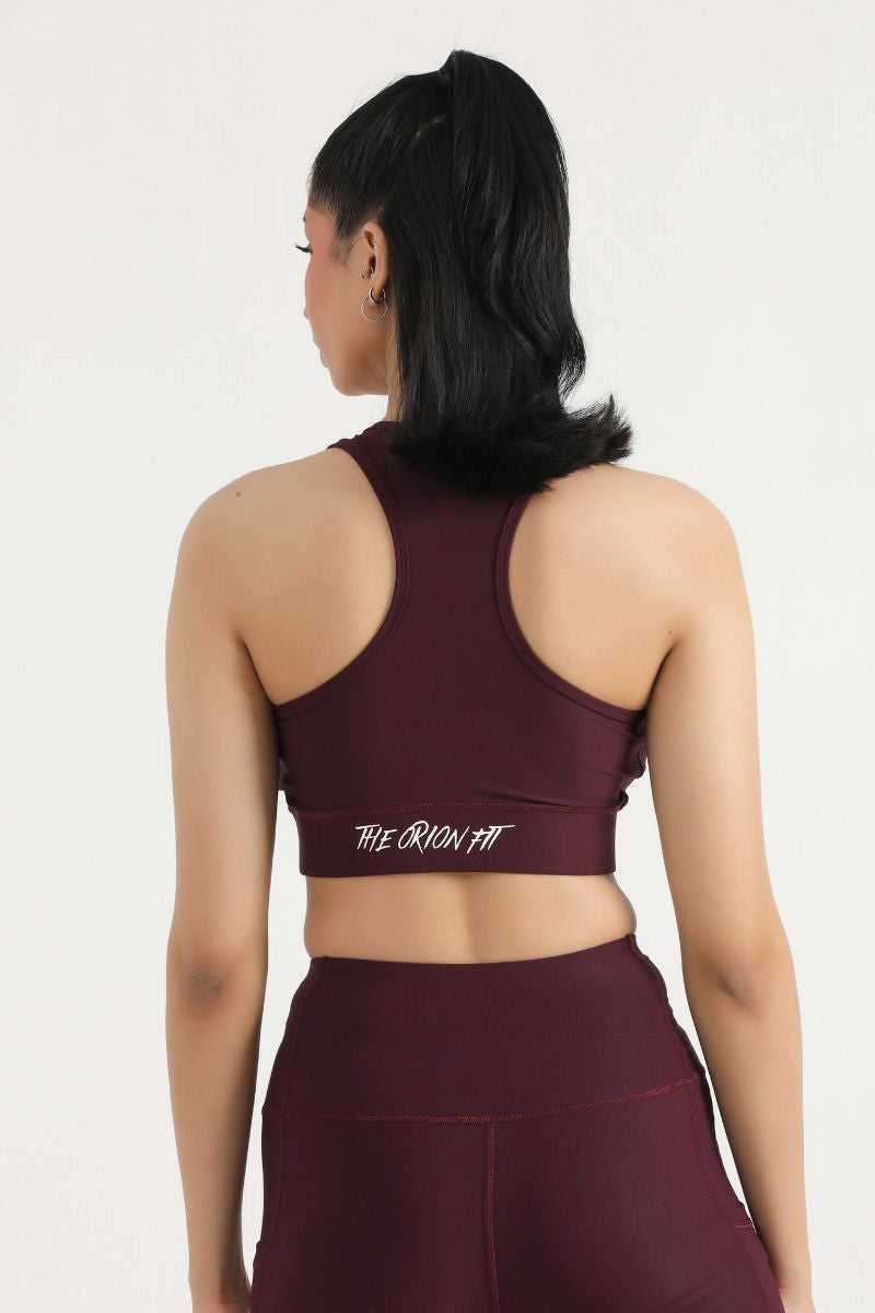 PRO PADDED SPORTS BRA- BURGUNDY