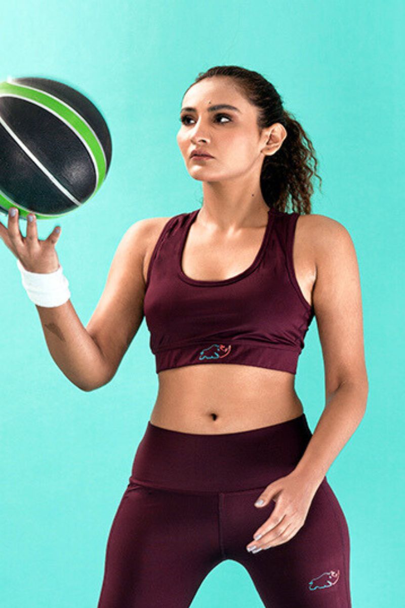 Alpha Velocity Sports bra-Maroon - The Orion Fit