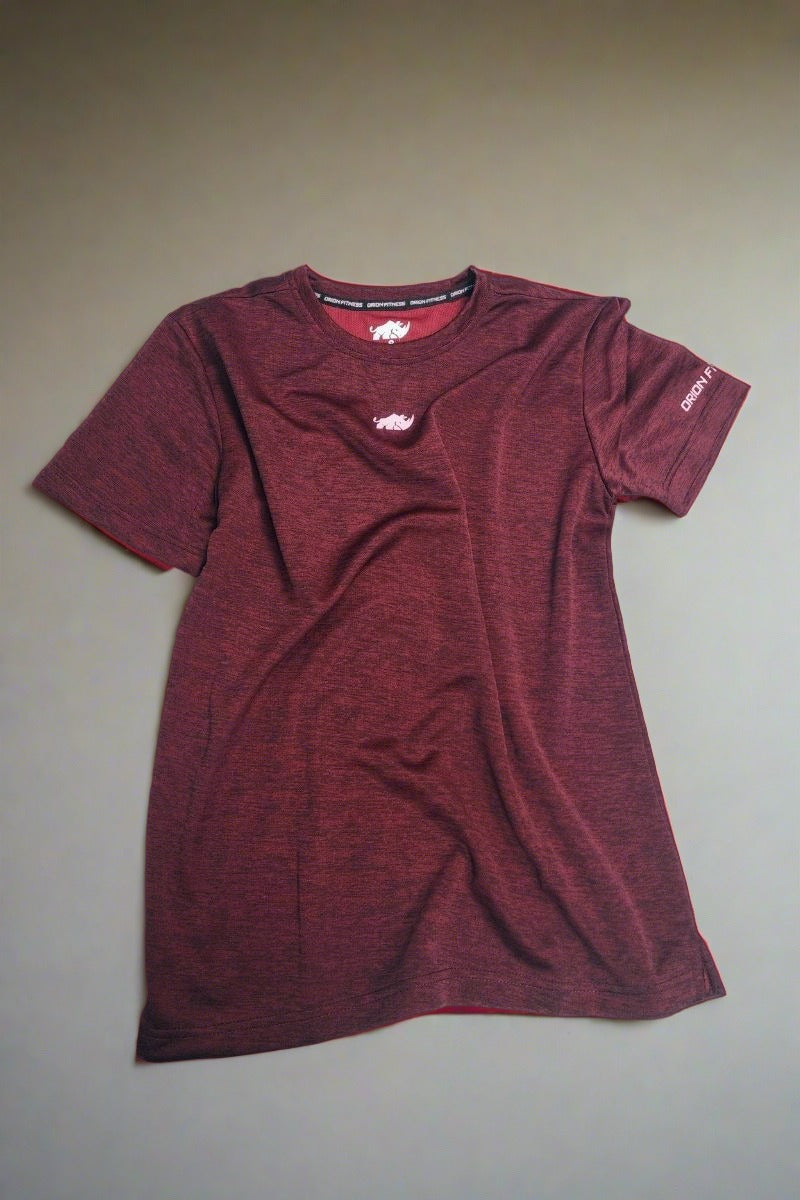 TEXTURED LOUNGE TEE-RED