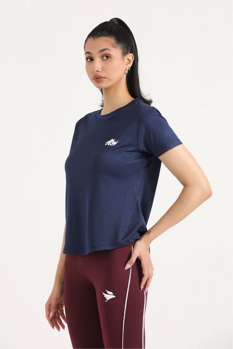 PRIME MESH TEE-NAVY BLUE