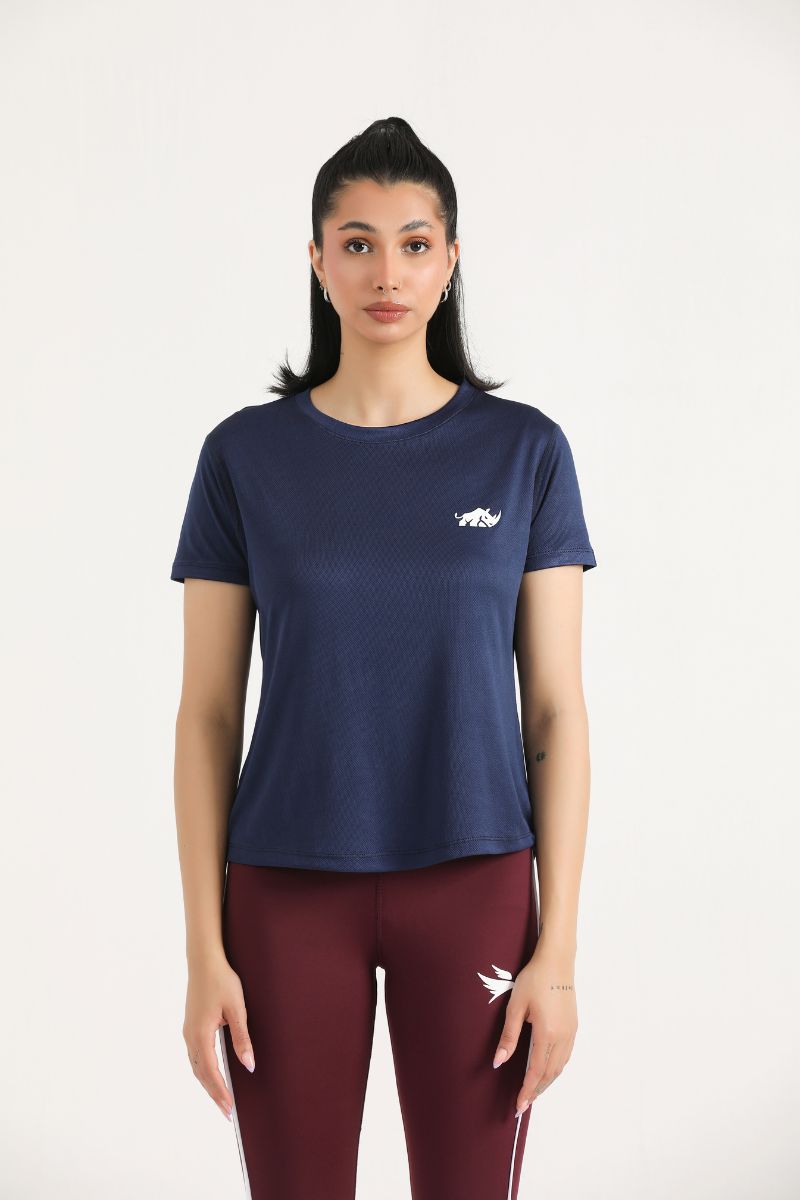 PRIME MESH TEE-NAVY BLUE