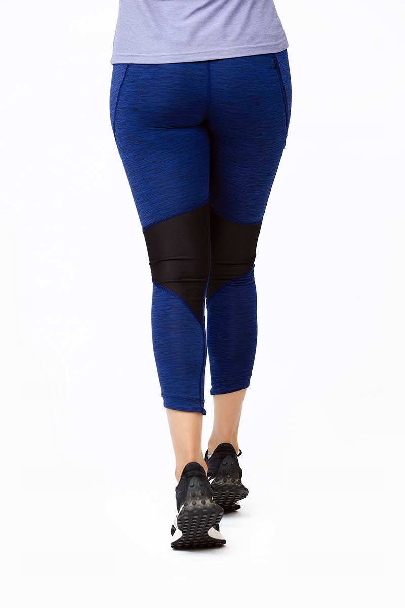 ELEMENTAL MESH ASYMMETRICAL 7/8 TEXTURED PUSH UP LEGGINGS