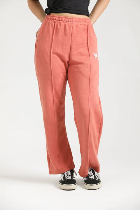 ULTRA COMFORT FLARE FIT TROUSERS-ROSE PINK