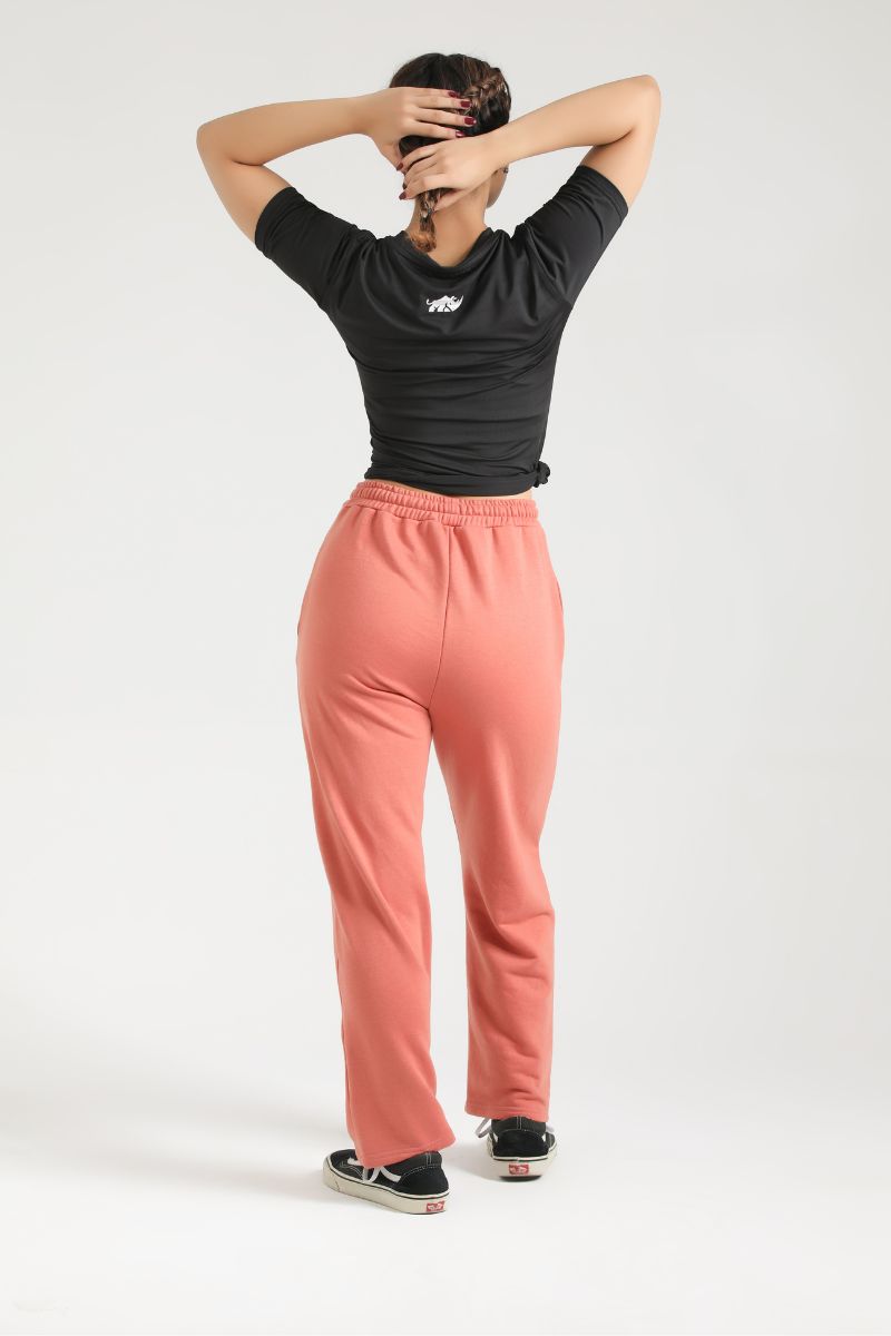 ULTRA COMFORT FLARE FIT TROUSERS-ROSE PINK