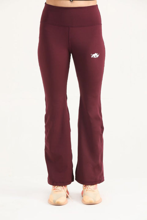 FUSION FLARE LEGGINGS- MAROON