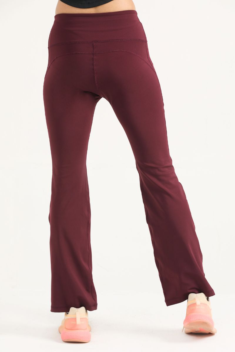 FUSION FLARE LEGGINGS- MAROON