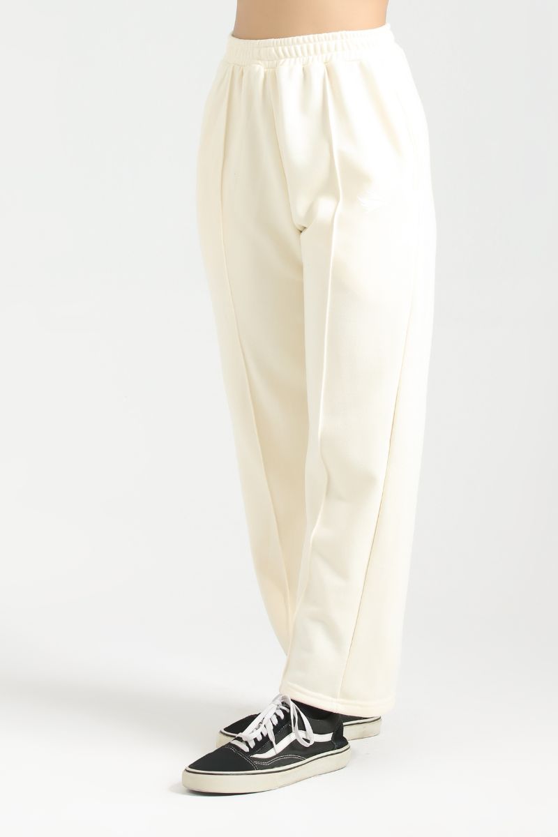 ULTRA COMFORT FLARE FIT TROUSERS-CREAME