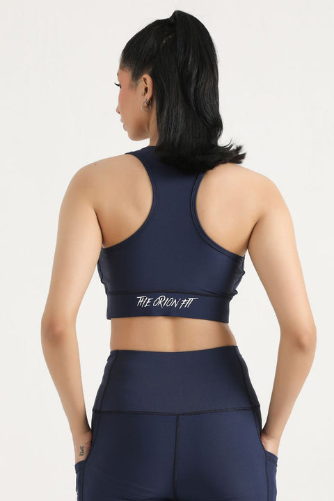 PRO PADDED SPORTS BRA- NAVY BLUE