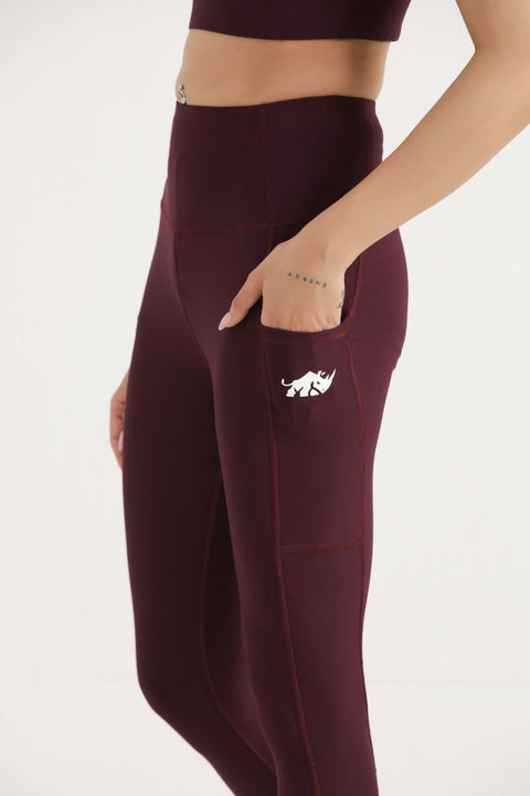 PRO ZERO LEGGINGS- BURGUNDY