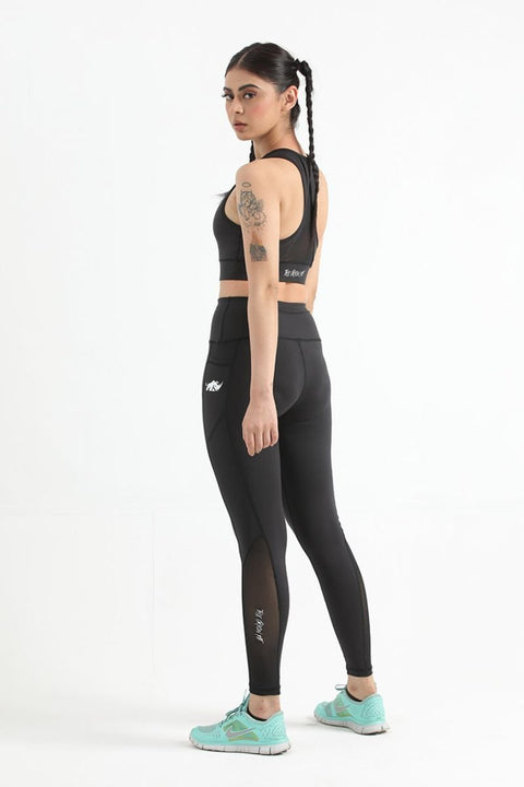 QUEEN MESH POWER LEGGINGS (BLACK) - The Orion Fit