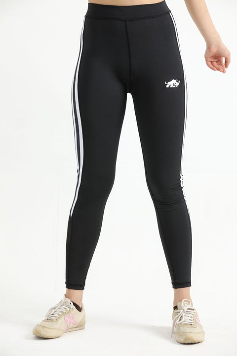 QUEEN MESH STRIPPED LEGGINGS - The Orion Fit