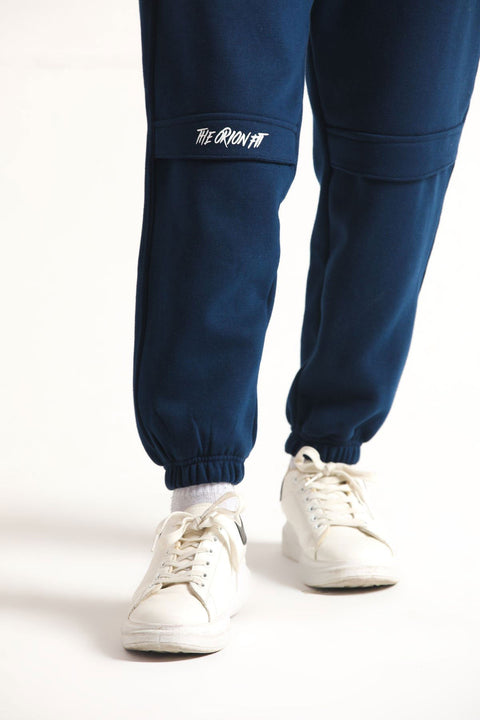 SCULPT ULTRA COMFORT CARGO TROUSERS- NAVY BLUE - The Orion Fit