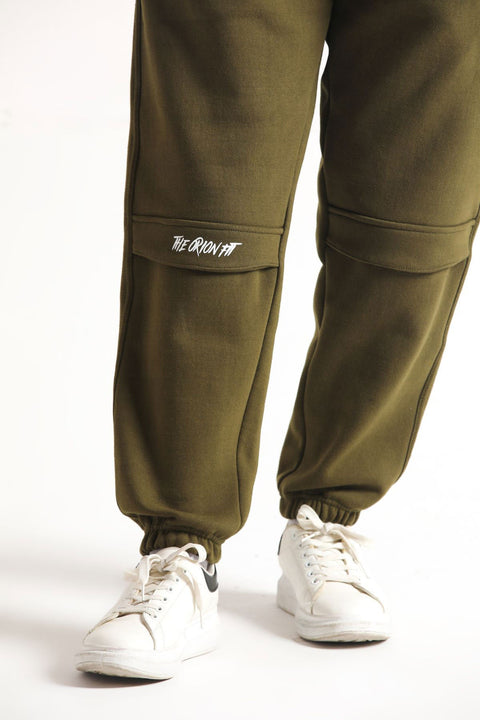 SCULPT ULTRA COMFORT CARGO TROUSERS- OLIVE GREEN - The Orion Fit